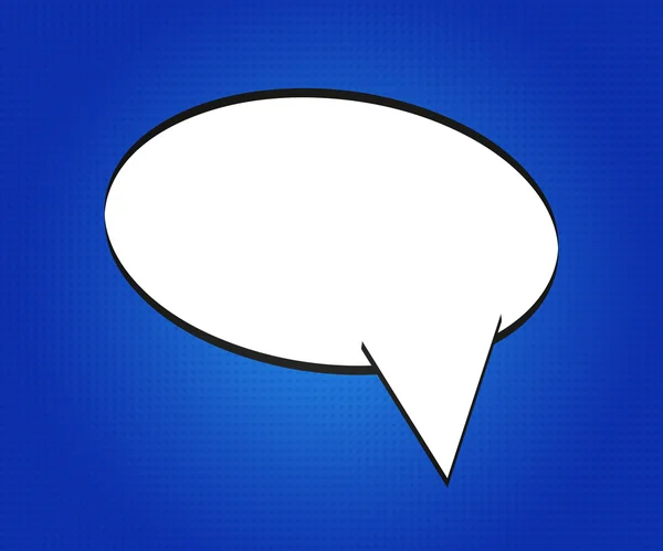 Comic Speech Bubble Blue Background — Stock Photo, Image