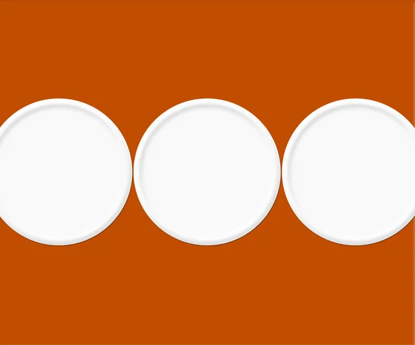 Vita cirklar orange bakgrund — Stockfoto