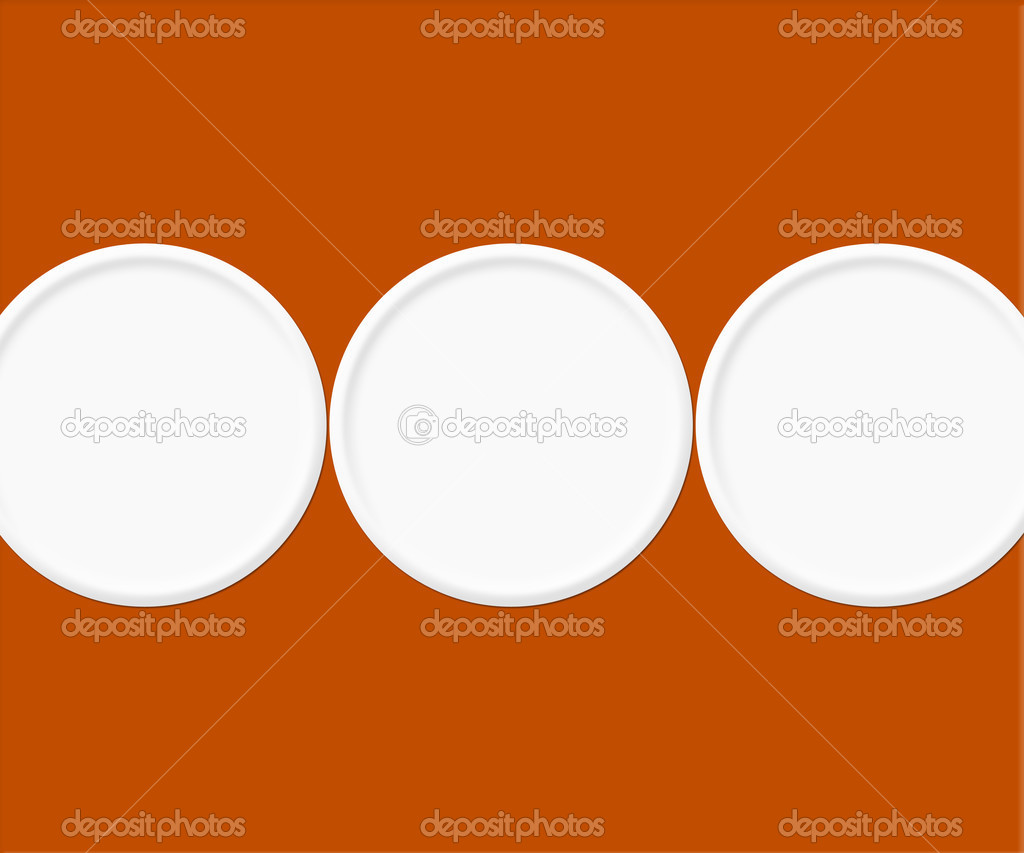White Circles Orange Background