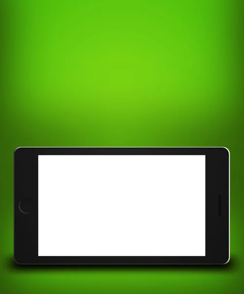 携帯電話のモックアップの緑の背景 — ストック写真