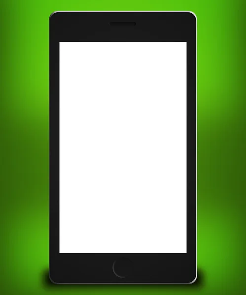 Telefon mockup yeşil zemin — Stok fotoğraf