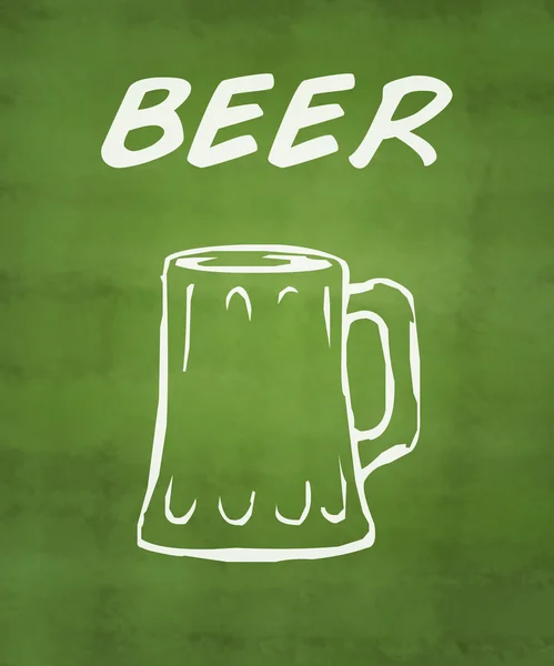 Piwo na tablicy — Zdjęcie stockowe