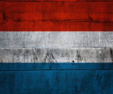 ahşap üzerine Hollanda bayrağı