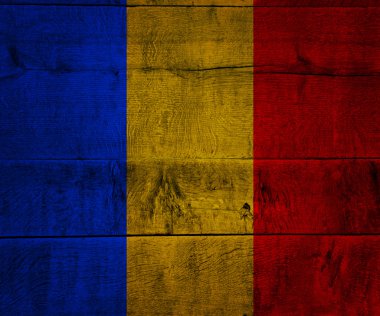 ahşap üzerine Romanya bayrağı