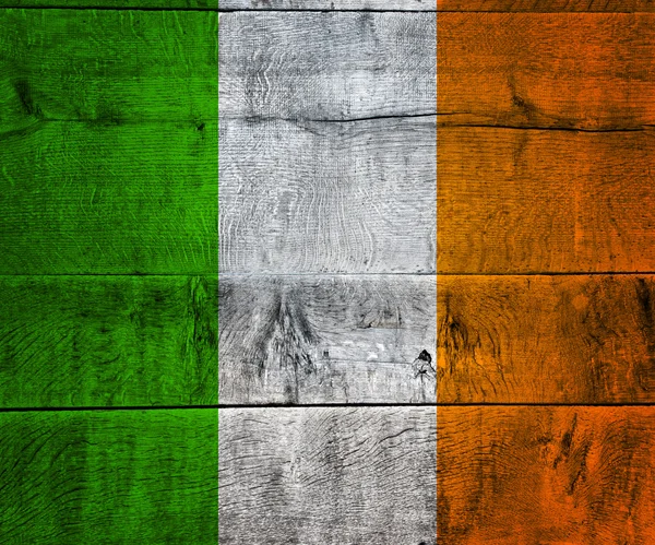Ierland vlag op hout — Stockfoto