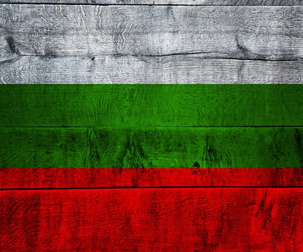 Bandera de Bulgaria sobre madera —  Fotos de Stock