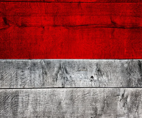 Bandera de Indonesia en madera —  Fotos de Stock