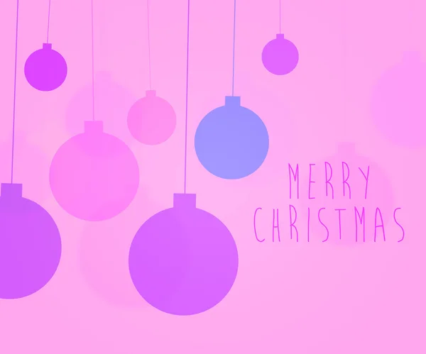 Pink Christmas Balls Background — Stock Photo, Image