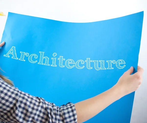 Architecture On Blueprint — Stock Photo, Image