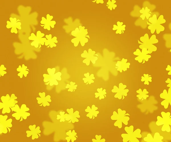 Gold Shamrock Backdrop — Stock Photo, Image