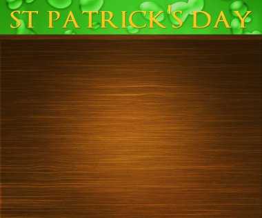 St patricks günü ahşap arka plan