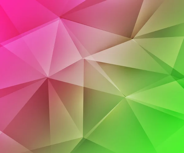 粉红色绿色多边形背景 — 图库照片