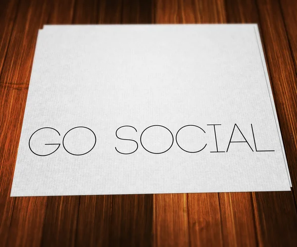 Go Social on Paper — Stock Photo, Image