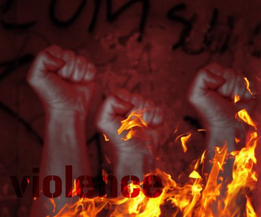 şiddete protesto