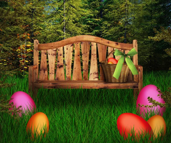 Easter Premade Green Backdrop — Stock Photo, Image