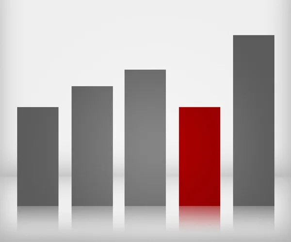 Grey growth bar graph — Stock Photo, Image