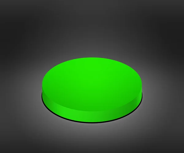 Zelené tlačítko — Stock fotografie