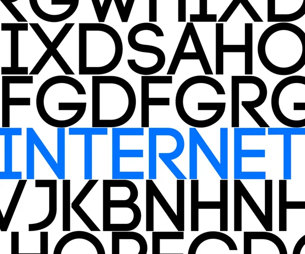 Internet in Text — Stock Photo, Image