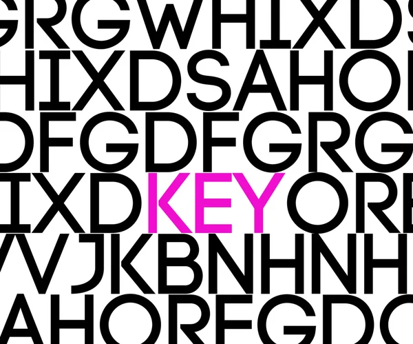 Schlüssel im Text — Stockfoto