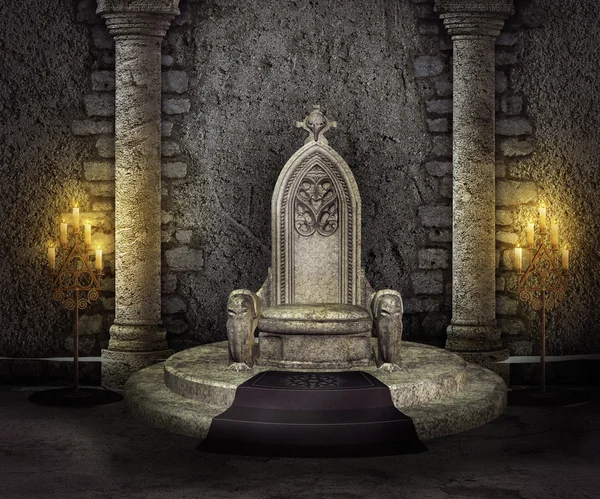 Stone throne — Stock Photo, Image