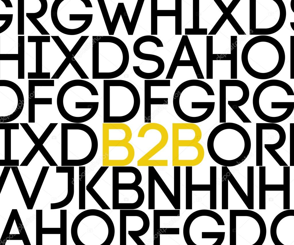 B2B in text