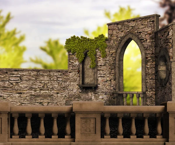 Balcony in castle — Stock Photo, Image