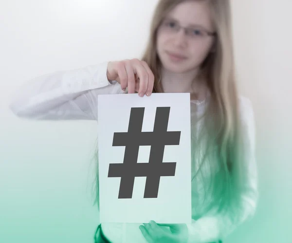 Hashtag su carta — Foto Stock