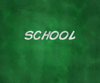 Kara tahta üzerinde okul