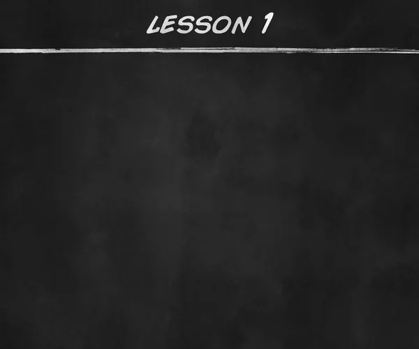 Lesson one on blackboard — Stock Photo, Image