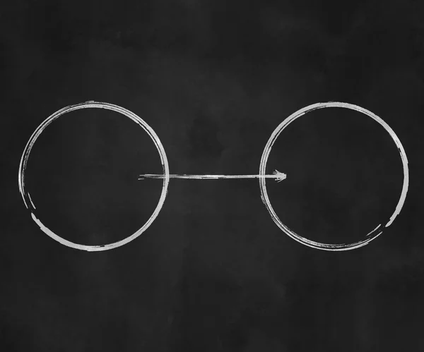 Circles on blackboard — Stock Photo, Image