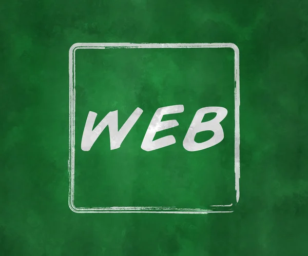 Λέξη web σε πίνακα κιμωλίας — Φωτογραφία Αρχείου