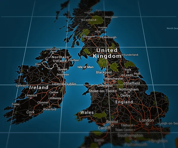 stock image UK on Map