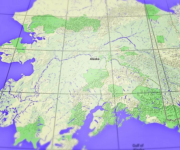 Alaska mapa — Fotografia de Stock
