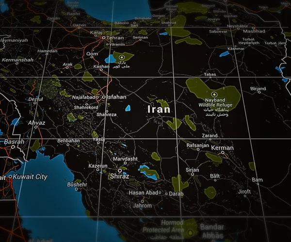 Irán en el mapa — Foto de Stock