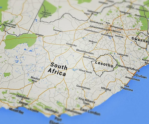 Zuid-Afrikaanse kaart — Stockfoto