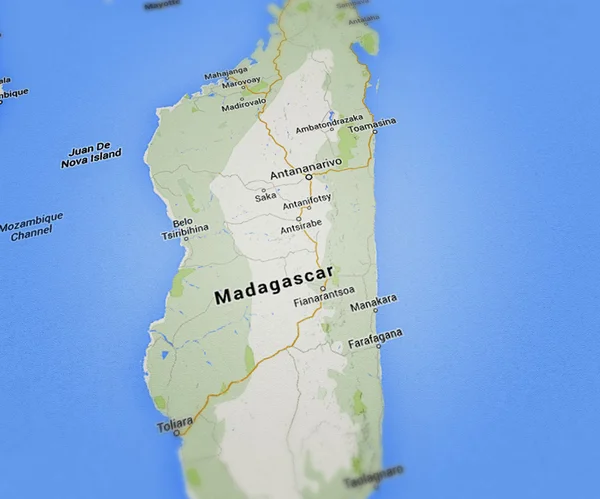 Mapa Madagaskar — Zdjęcie stockowe