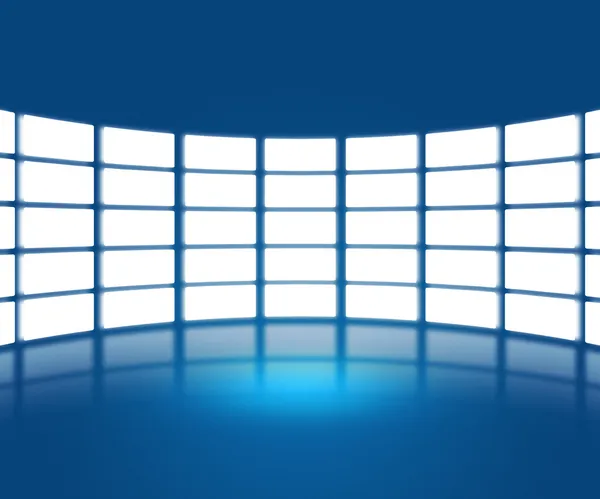 Blue TV Show Stage — Stock Photo, Image