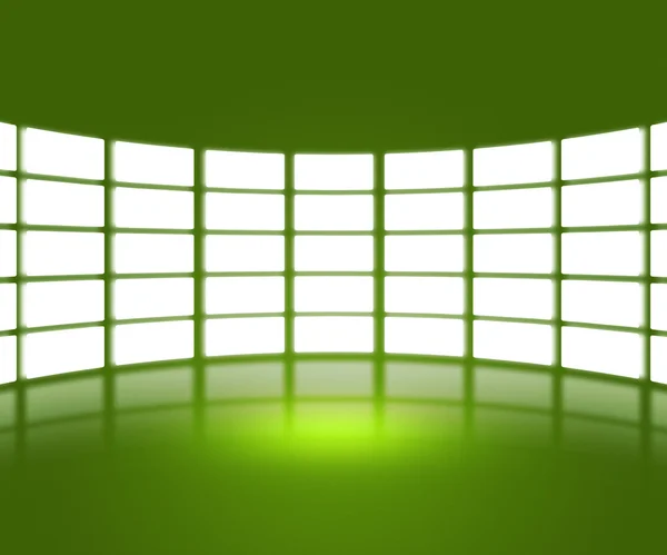 Green TV Show Stage — Stock Photo, Image