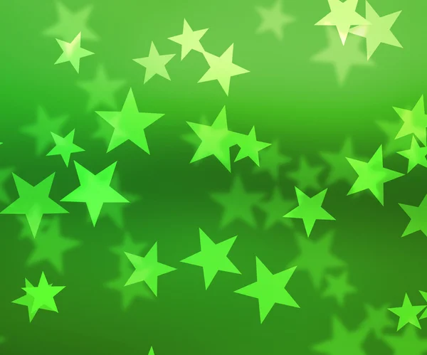 Green Stars Bokeh Background — Stock Photo, Image