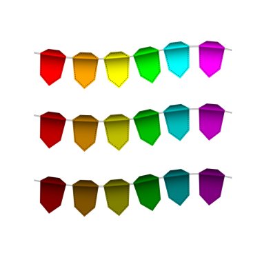 renkli küçük bayraklar. renkli Etiketler