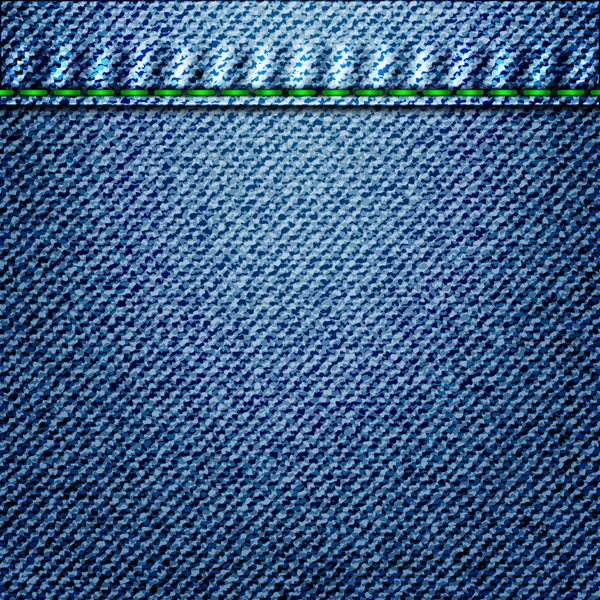 Texture tissu Jean avec couture et point — Image vectorielle