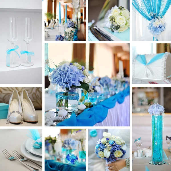 Collage från bröllopsbilder — Stockfoto