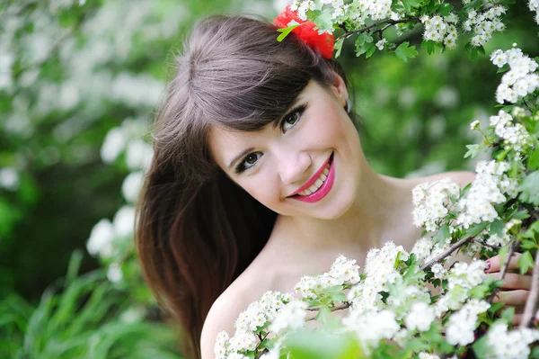 Chica en la naturaleza — Foto de Stock