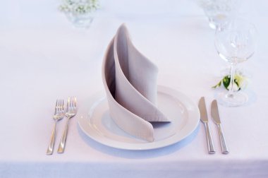 Tablo bir restoranda zarif dekorasyon