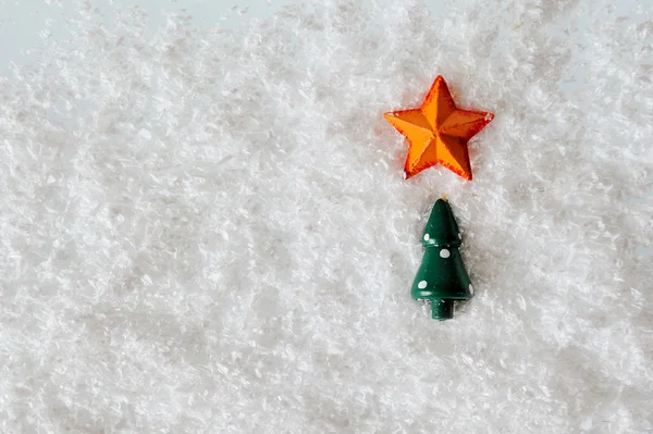 Árbol de Navidad y estrella — Foto de Stock