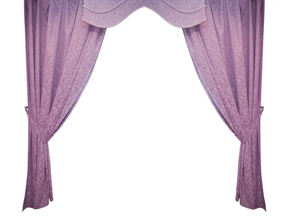 Hermosa cortina púrpura en un estilo clásico. aislado — Foto de Stock