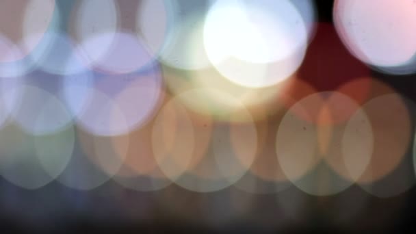 -gerichte stad nacht bokeh abstracte achtergrond — Stockvideo