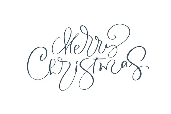 Vintage texte de lettrage vectoriel dessiné à la main Joyeux Noël. brosse calligraphique phrase isolée sur fond blanc. Texte pour les invitations de cartes, modèles. Illustration de stock — Image vectorielle