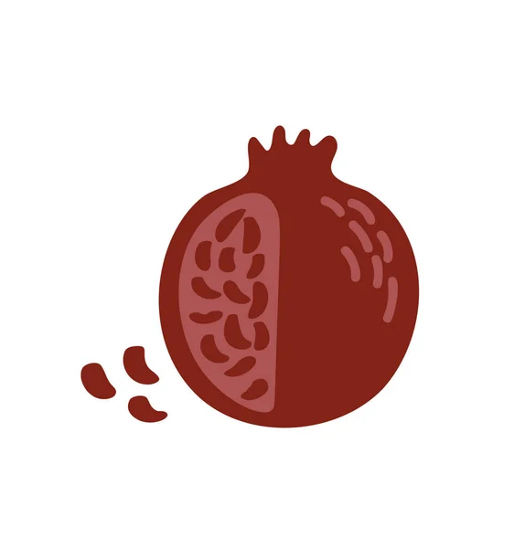 Garnet colorido vetor ilustração mão estilo desenhado. arte doodle bonito. Conceito agrícola. Frutas para jardinagem escandinavo. Dieta saudável —  Vetores de Stock