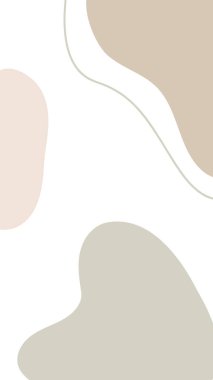 Modern kolaj tarzında minimum organik şekillere sahip güzel soyut sosyal medya gönderi şablonu, pilot, kart kapağı olarak da kullanılabilir